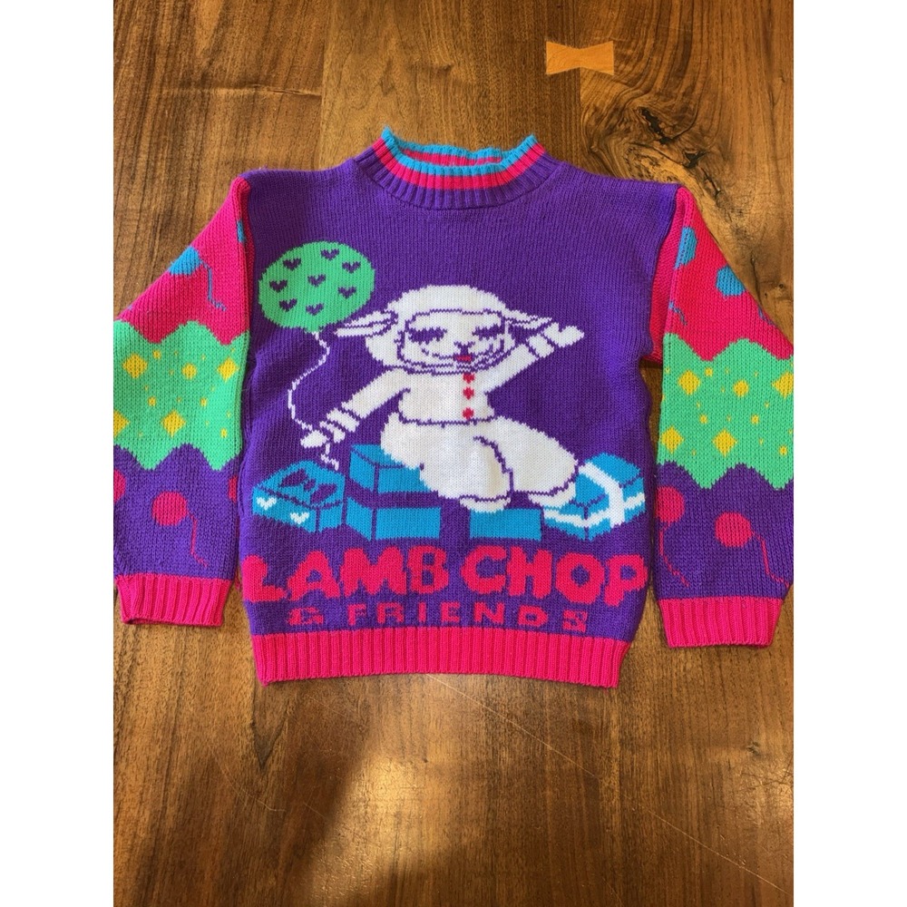 Vintage Lamb Chop And Friends Children's Sweater 5/6